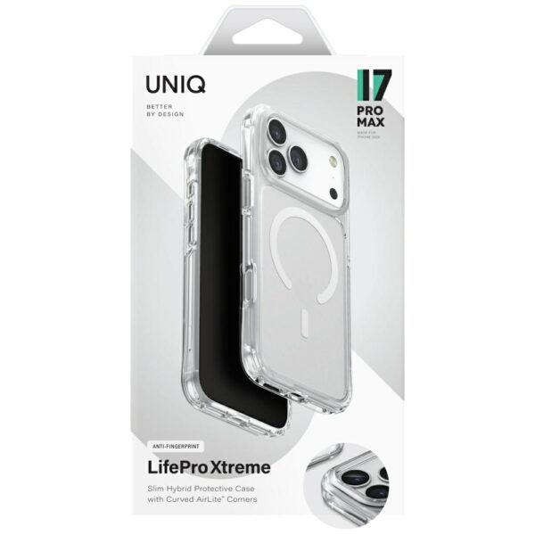 Uniq LifePro Xtreme Magclick Charging Case for iPhone 17 Pro Max - Clear-Glittereng