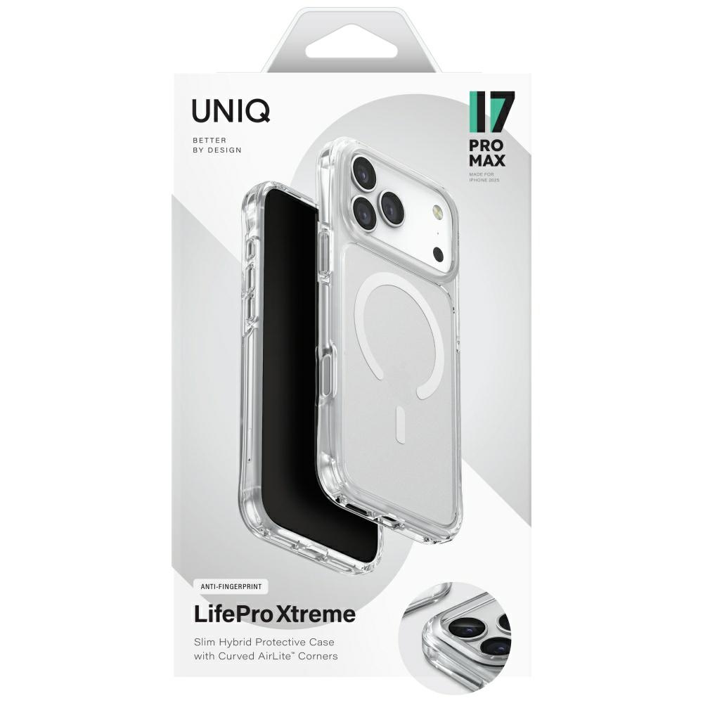 Uniq LifePro Xtreme Magclick Charging Case for iPhone 17 Pro Max - Clear-Glittereng