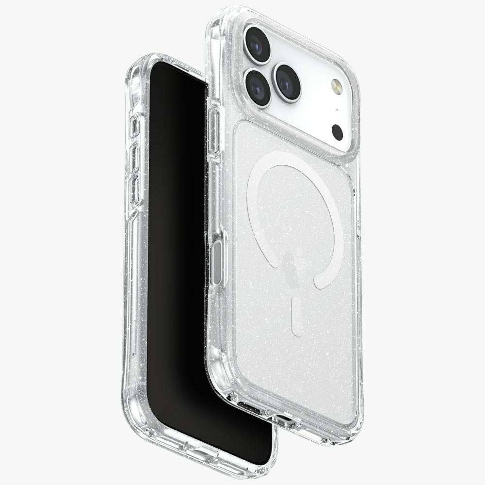 Uniq LifePro Xtreme Magclick Charging Case for iPhone 17 Pro Max - Clear-Glittereng