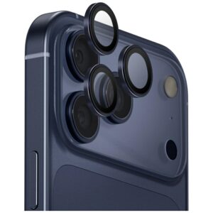 Uniq Optix Aluminum Camera Lens Protector for iPhone 17 Pro / iPhone 17 Pro Max with Applicator - Navy Blueeng