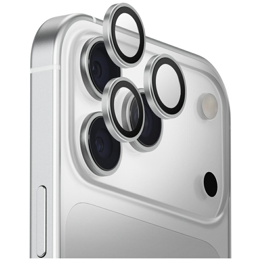 Uniq Optix Aluminum Camera Lens Protector for iPhone 17 Pro / iPhone 17 Pro Max with Applicator - Silvereng