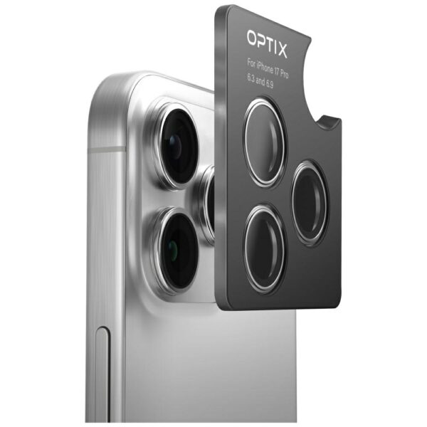 Uniq Optix Aluminum Camera Lens Protector for iPhone 17 with Applicator - Blackeng