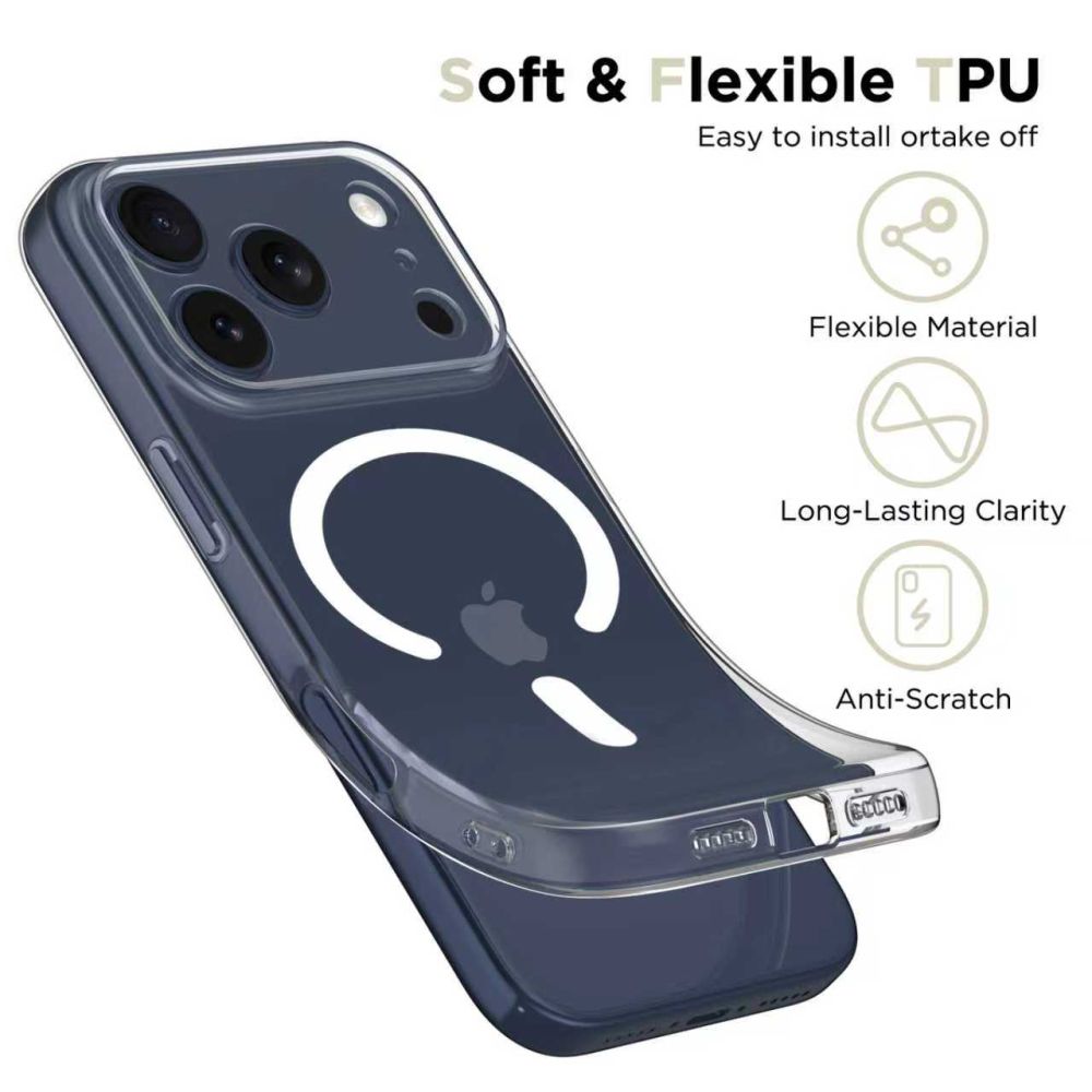 Tech-Protect FlexAir MagSafe Case for iPhone 17 Pro Max - Cleareng