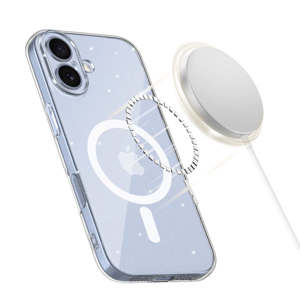 Tech-Protect FlexAir MagSafe Case for iPhone 17 - Clear Glittereng