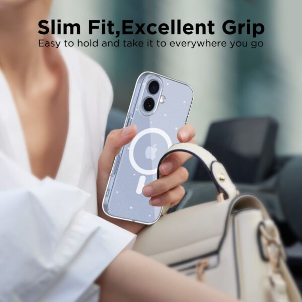 Tech-Protect FlexAir MagSafe Case for iPhone 17 - Clear Glittereng
