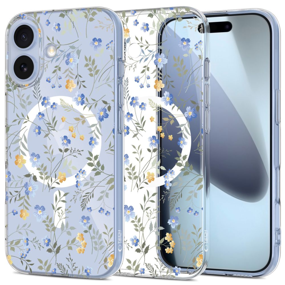 Tech-Protect FlexAir MagSafe Case for iPhone 17 - Daisies with Leaveseng