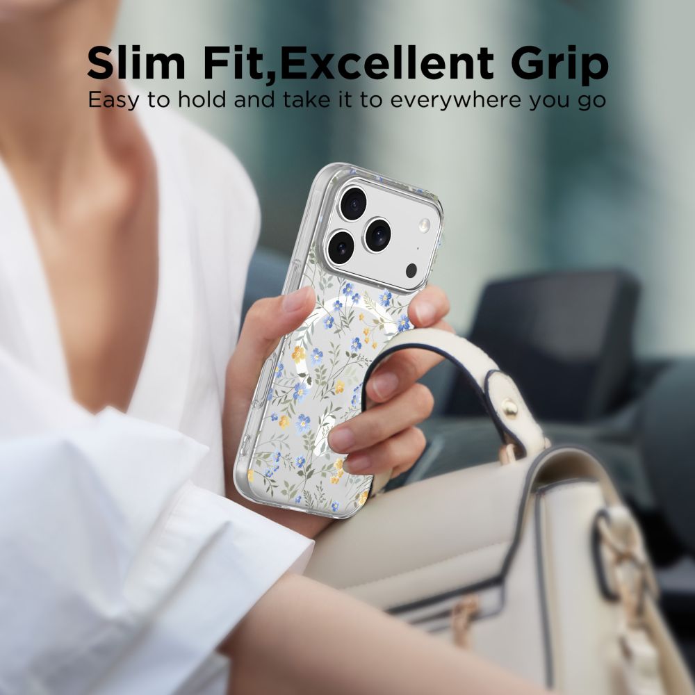 Tech-Protect FlexAir MagSafe Case for iPhone 17 Pro - Daisies with Leaveseng