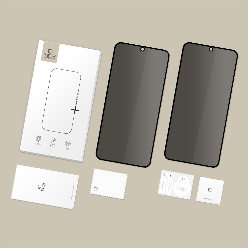 Tech-Protect Glass Spy+ 2-pack privacy glass for Samsung Galaxy S25 FEeng
