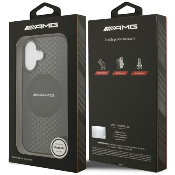 AMG Double Layer Transparent Graphics MagSafe case for iPhone 17 - blackeng