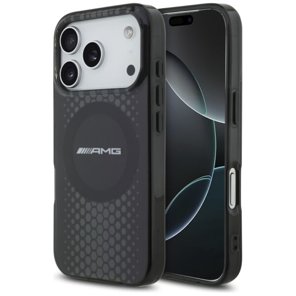 AMG Double Layer Transparent Graphics MagSafe Case for iPhone 17 Pro - Blackeng