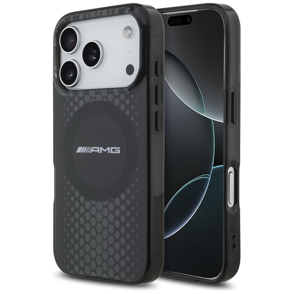 AMG Double Layer Transparent Graphics MagSafe Case for iPhone 17 Pro - Blackeng
