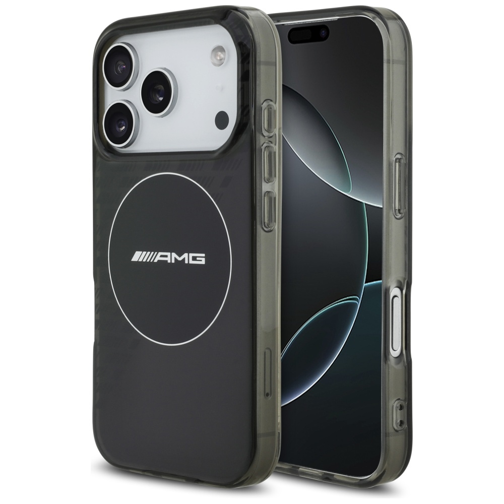 AMG Double Layer Transparent Smocked MagSafe Case for iPhone 17 Pro - Blackeng