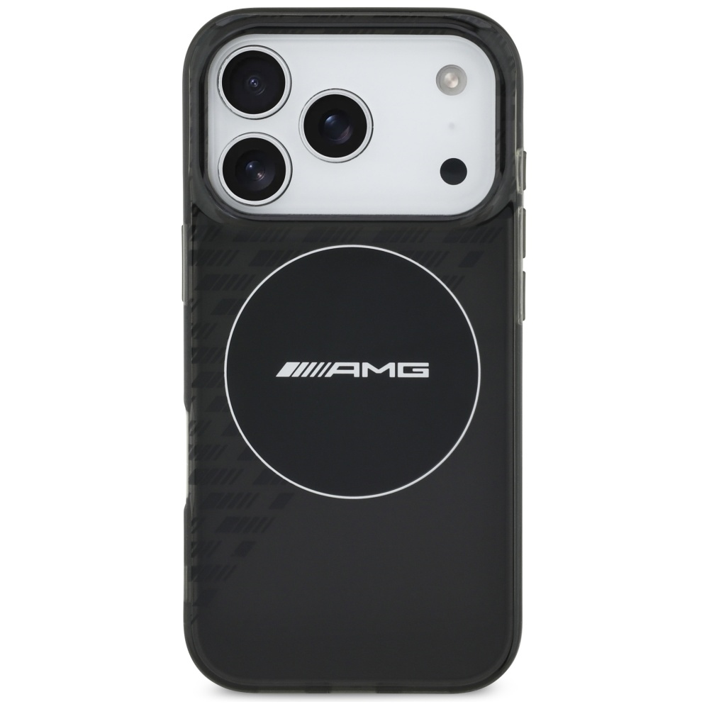 AMG Double Layer Transparent Smocked MagSafe Case for iPhone 17 Pro - Blackeng