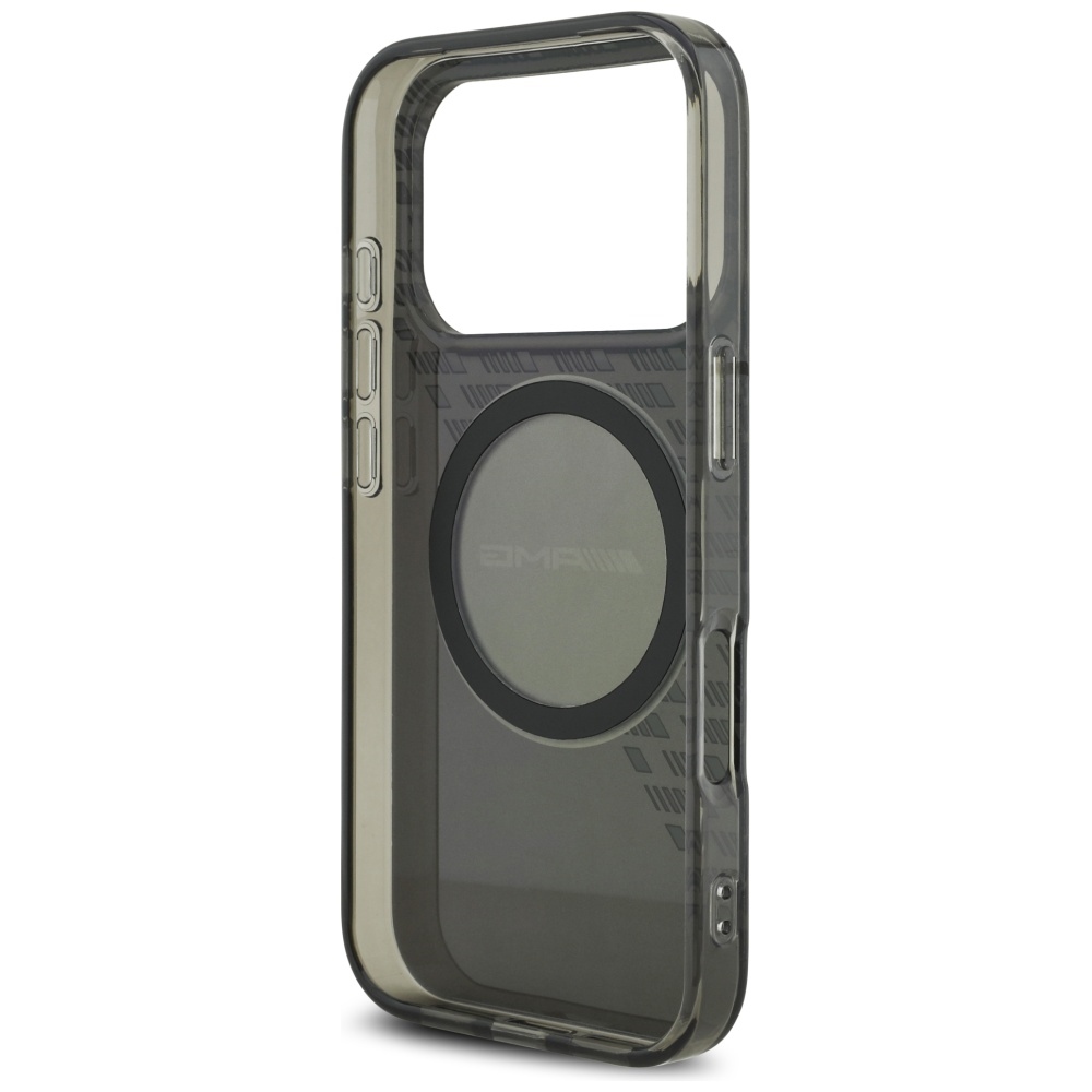 AMG Double Layer Transparent Smocked MagSafe Case for iPhone 17 Pro - Blackeng