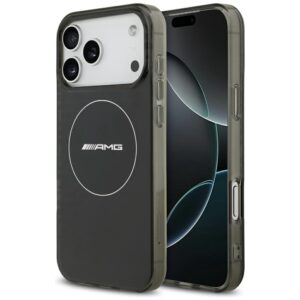 AMG Double Layer Transparent Smocked MagSafe Case for iPhone 17 Pro Max - Blackeng