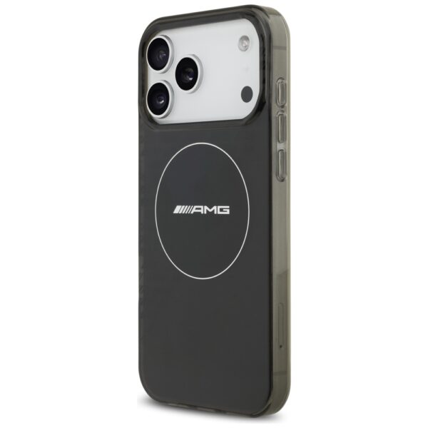 AMG Double Layer Transparent Smocked MagSafe Case for iPhone 17 Pro Max - Blackeng