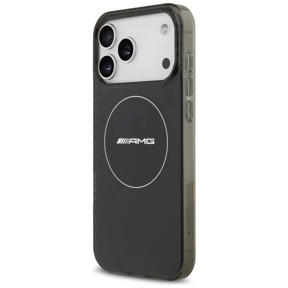 AMG Double Layer Transparent Smocked MagSafe Case for iPhone 17 Pro Max - Blackeng