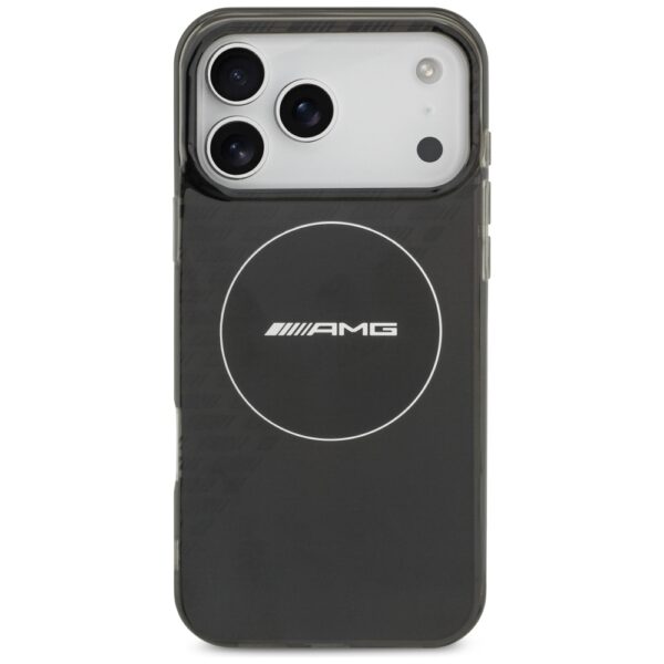 AMG Double Layer Transparent Smocked MagSafe Case for iPhone 17 Pro Max - Blackeng