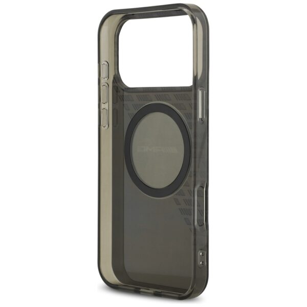 AMG Double Layer Transparent Smocked MagSafe Case for iPhone 17 Pro Max - Blackeng
