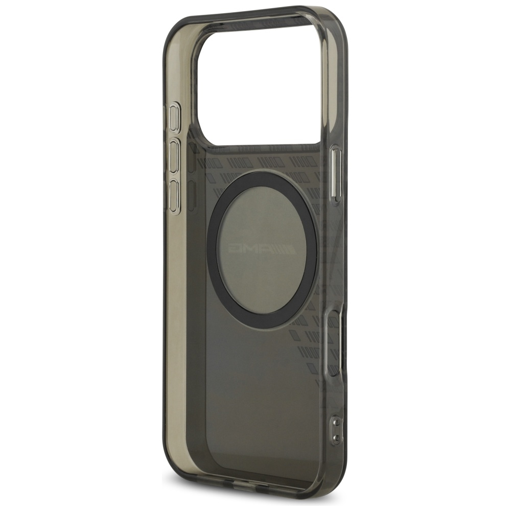 AMG Double Layer Transparent Smocked MagSafe Case for iPhone 17 Pro Max - Blackeng