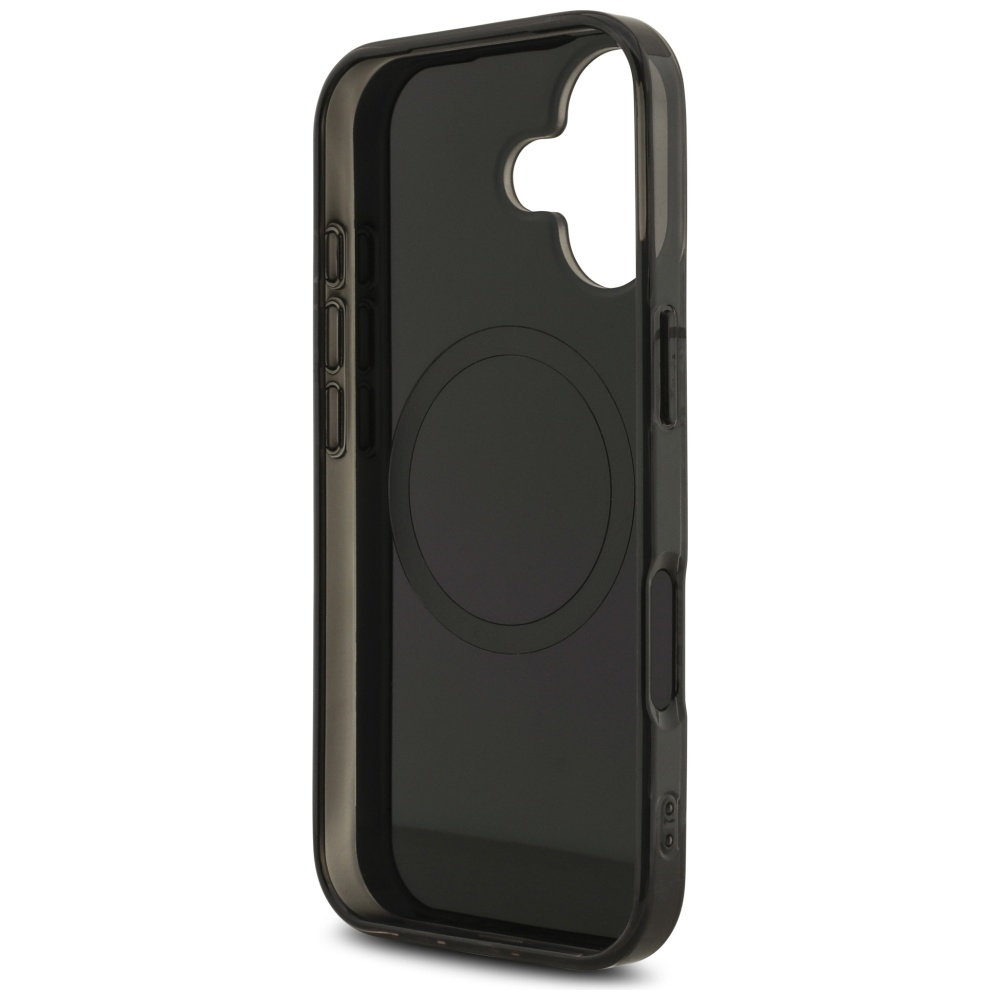 AMG Double Layer Transparent Rhombs MagSafe Case for iPhone 17 - Black and Redeng