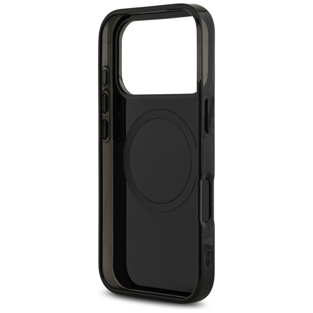 AMG Double Layer Transparent Rhombs MagSafe Case for iPhone 17 Pro - Black and Redeng