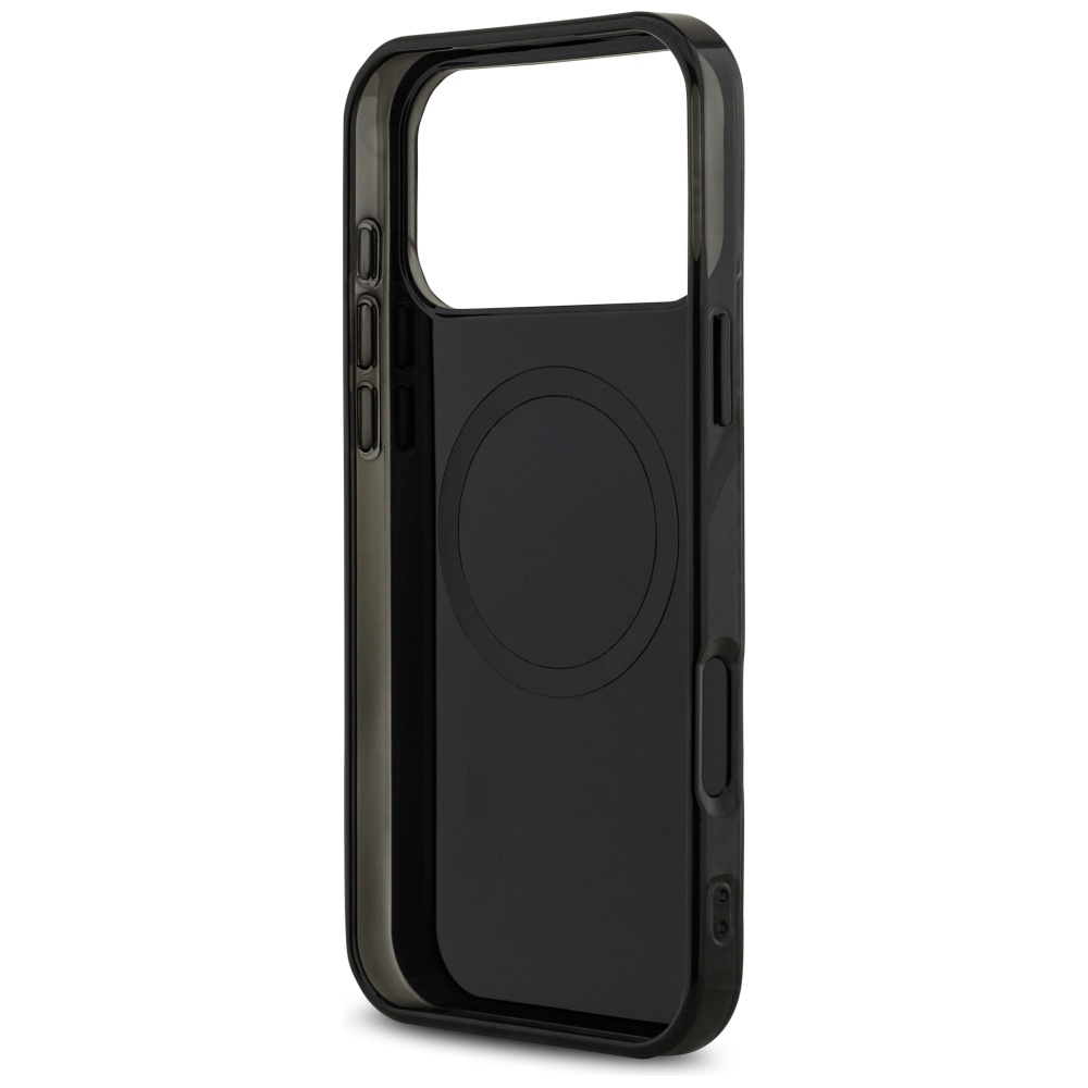 AMG Double Layer Transparent Rhombs MagSafe Case for iPhone 17 Pro Max - Black and Redeng