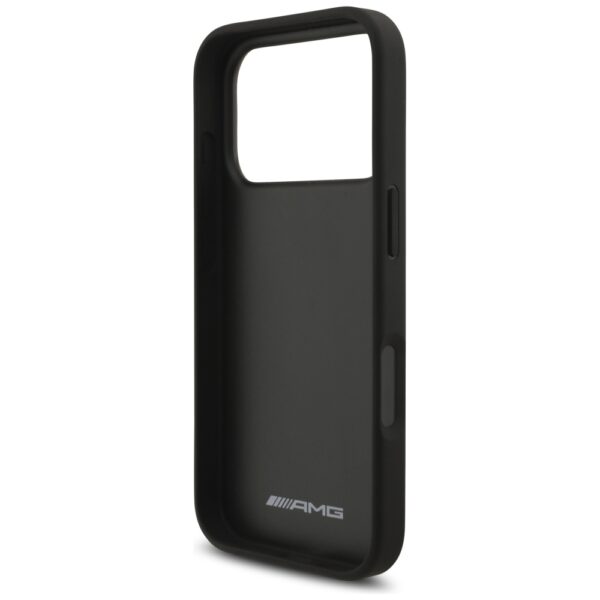 AMG Leather Debossed Lines Logo Case for iPhone 17 Pro - Blackeng