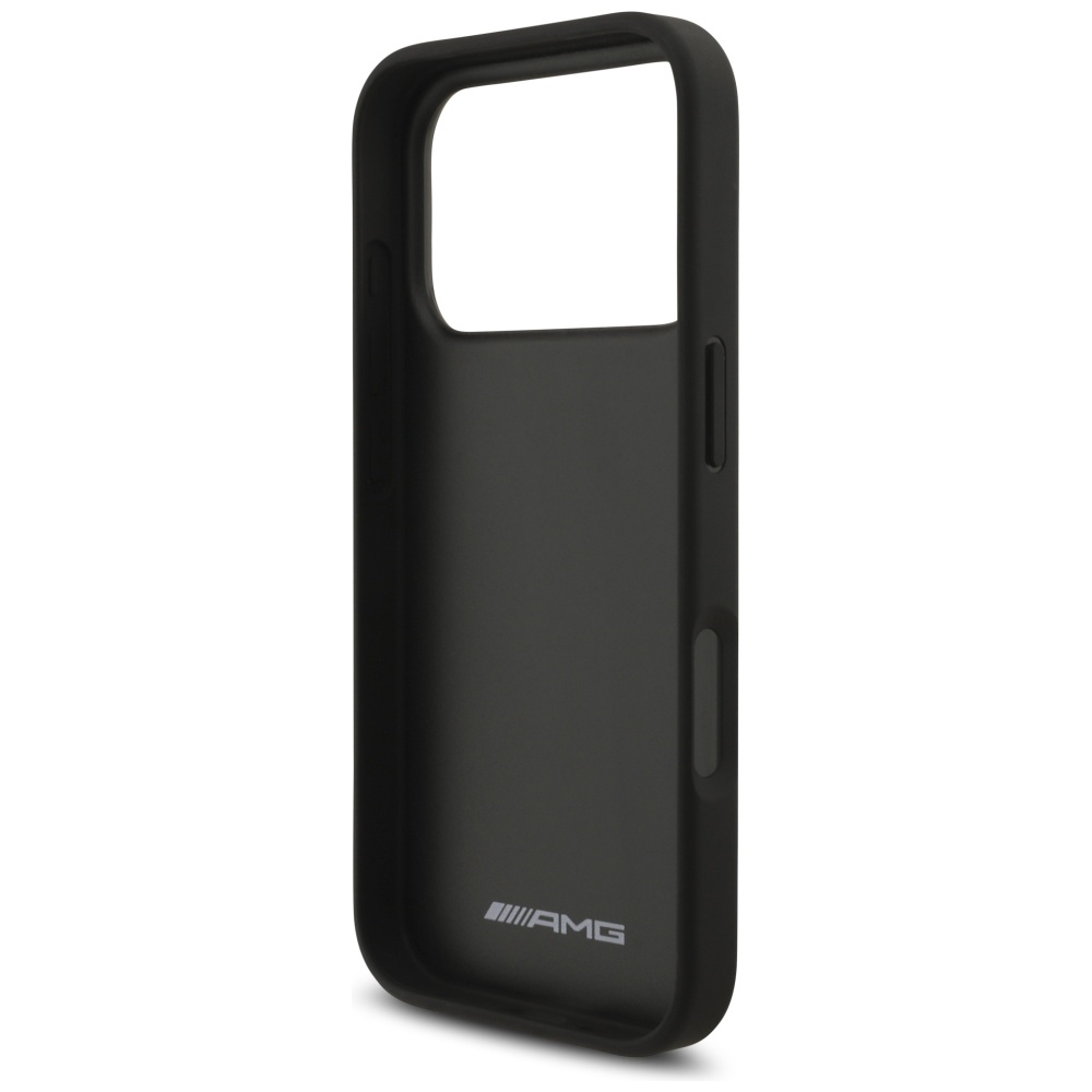 AMG Leather Debossed Lines Logo Case for iPhone 17 Pro - Blackeng