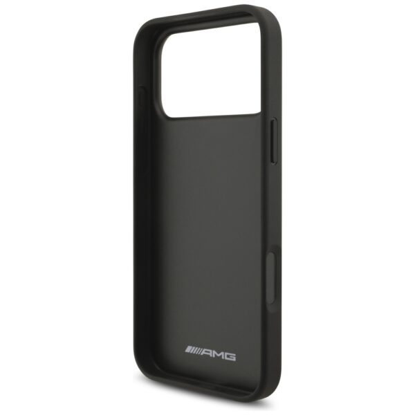 AMG Leather Debossed Lines Logo Case for iPhone 17 Pro Max - Blackeng