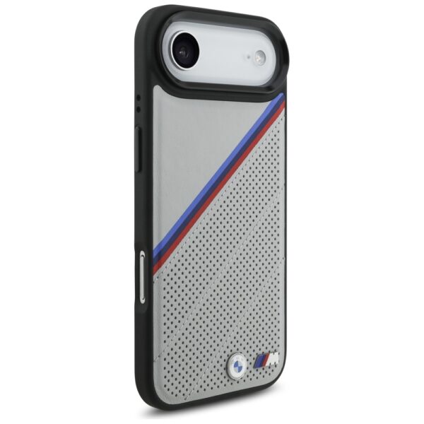 BMW M Tricolor Metal Logo MagSafe Case for iPhone 17 Air - Grayeng