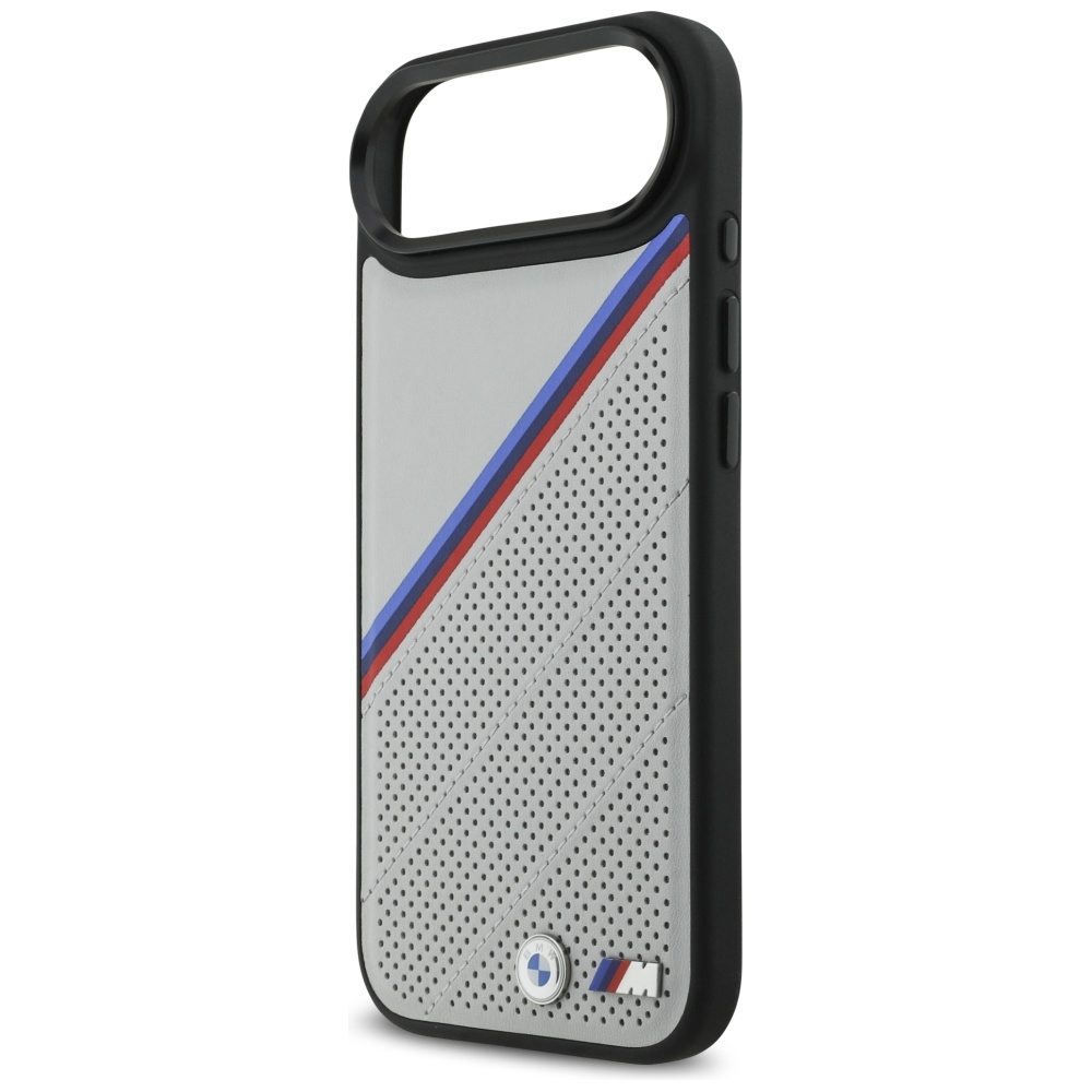 BMW M Tricolor Metal Logo MagSafe Case for iPhone 17 Air - Grayeng