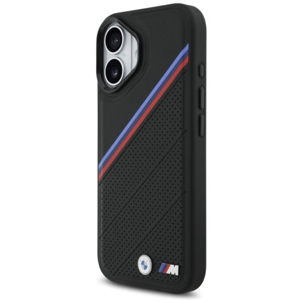 BMW M Tricolor Metal Logo MagSafe Case for iPhone 17 - Blackeng