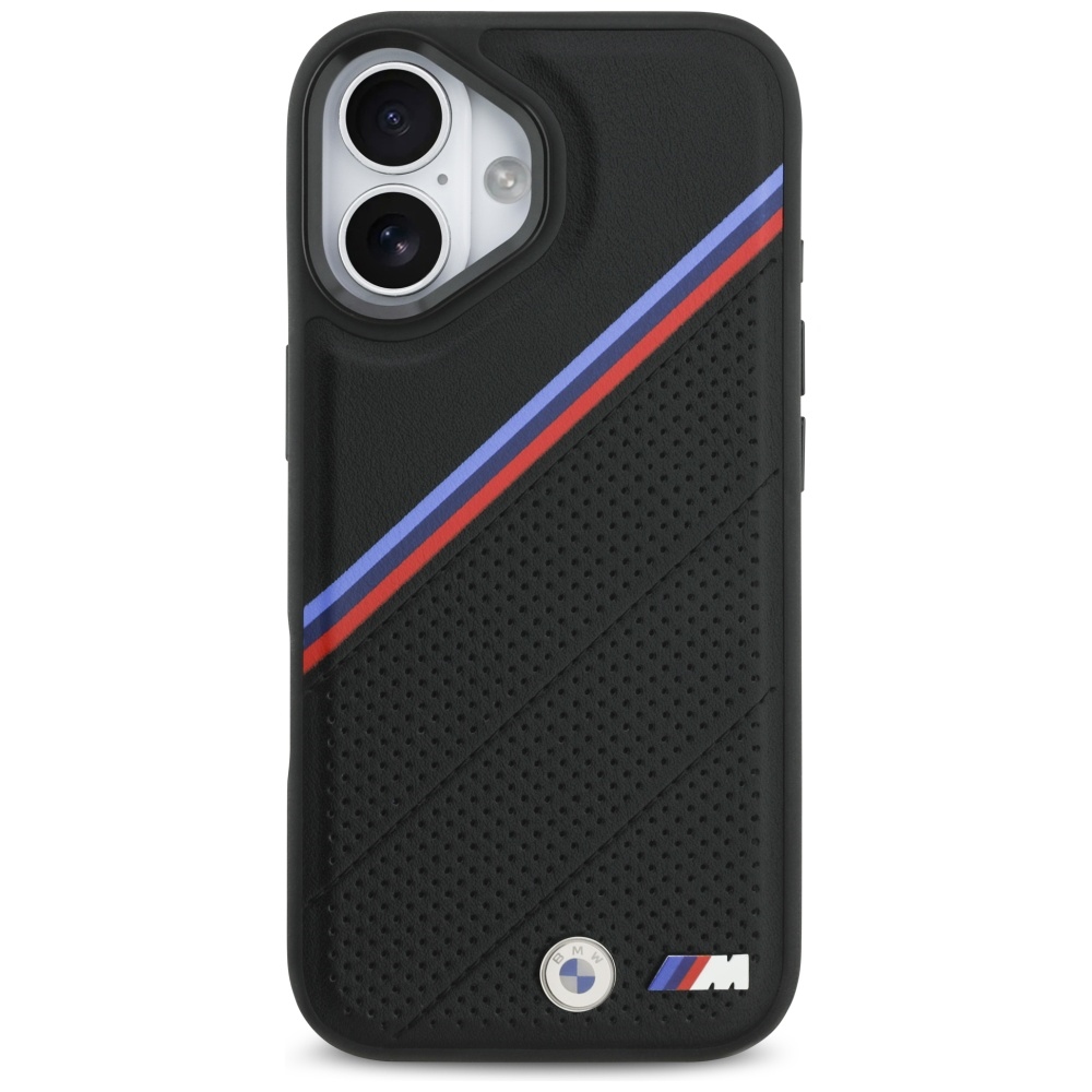 BMW M Tricolor Metal Logo MagSafe Case for iPhone 17 - Blackeng