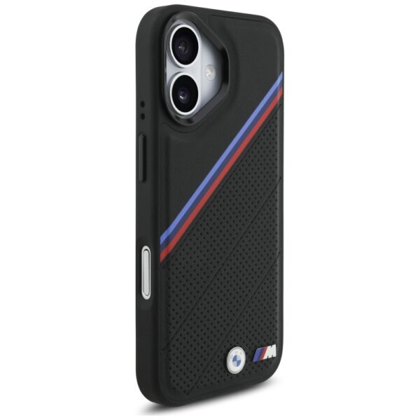 BMW M Tricolor Metal Logo MagSafe Case for iPhone 17 - Blackeng