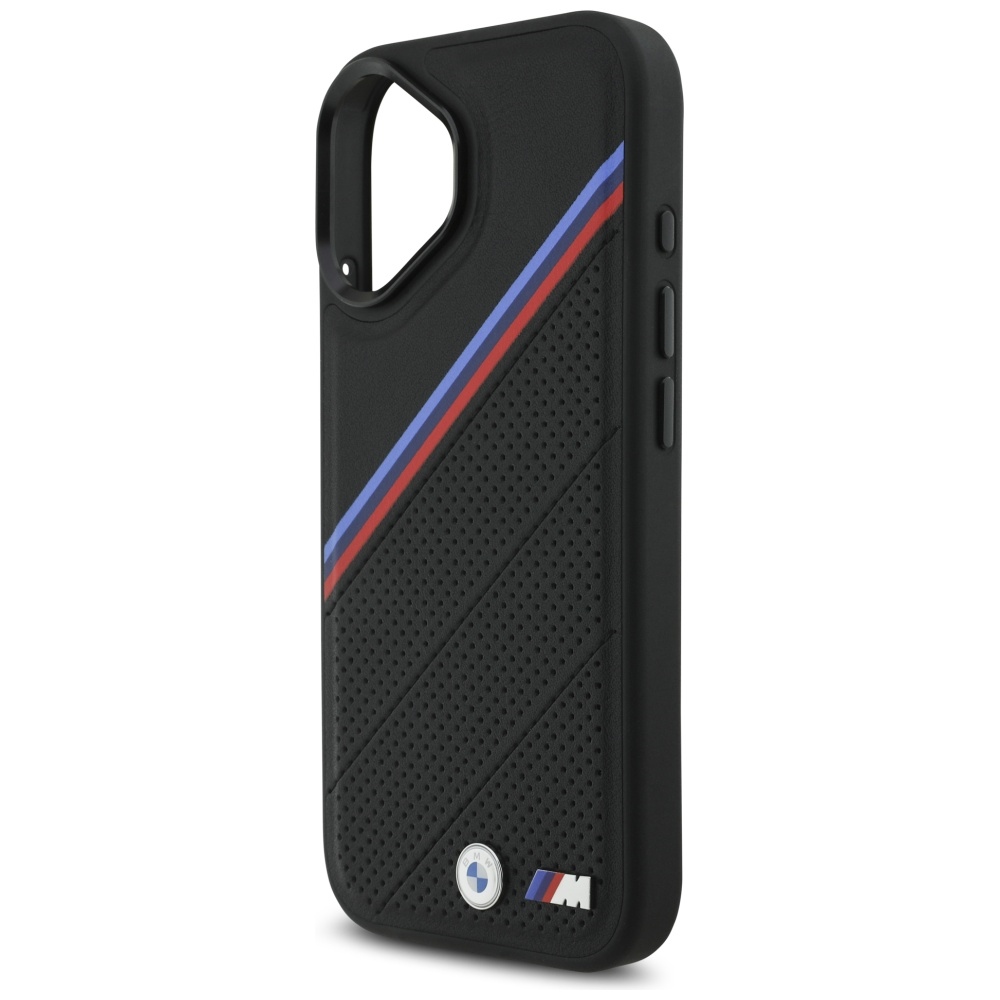 BMW M Tricolor Metal Logo MagSafe Case for iPhone 17 - Blackeng