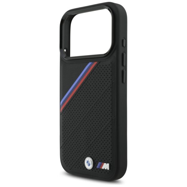 BMW M Tricolor Metal Logo MagSafe Case for iPhone 17 Pro - Blackeng