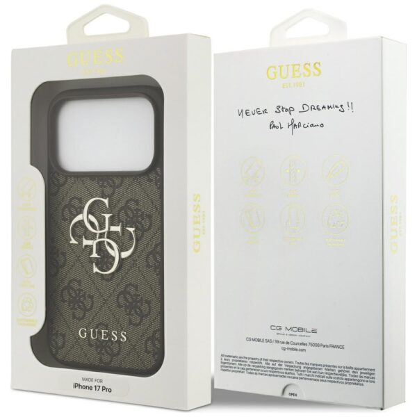 Guess 4G Big Logo Case for iPhone 17 Pro - Browneng