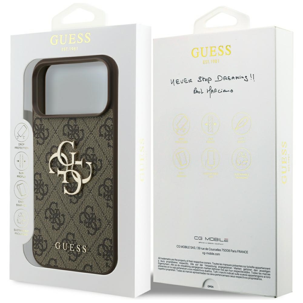 Guess 4G Big Logo Case for iPhone 17 Pro Max - Browneng
