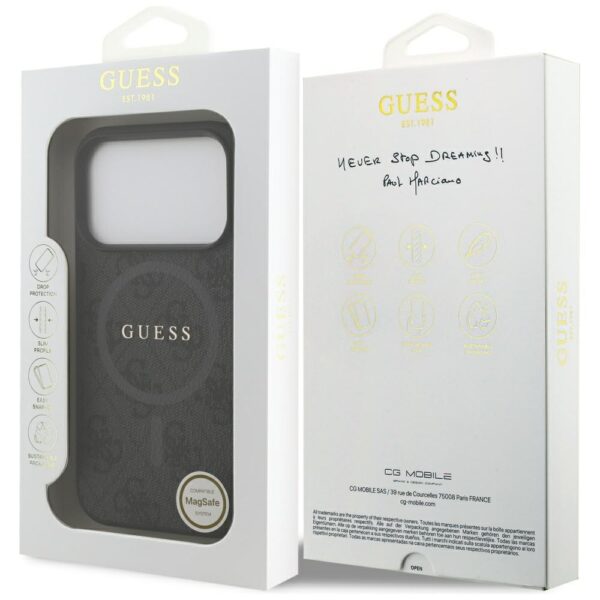Guess 4G Ring Classic Logo MagSafe case for iPhone 17 Pro - blackeng
