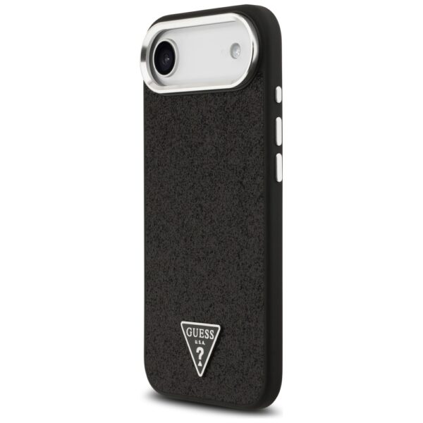 Guess Glitter Triangle Logo MagSafe Case for iPhone 17 Air - Blackeng