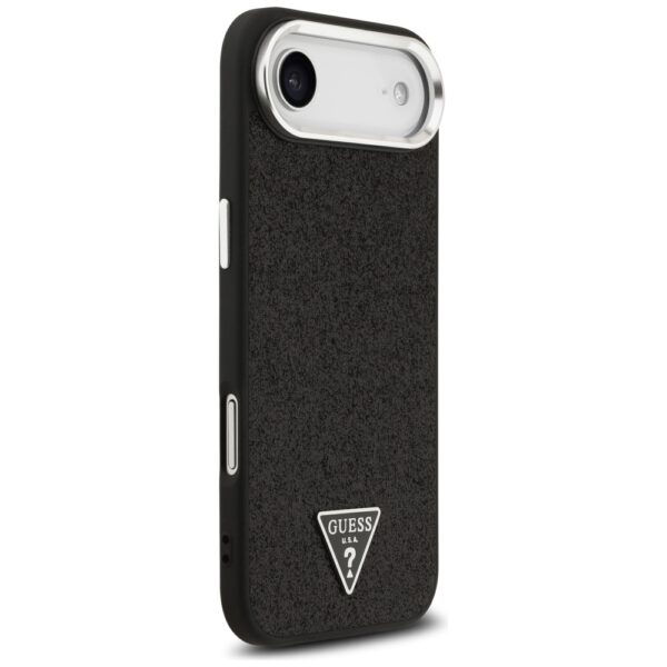 Guess Glitter Triangle Logo MagSafe Case for iPhone 17 Air - Blackeng