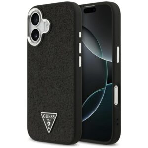 Guess Glitter Triangle Logo MagSafe Case for iPhone 17 - Blackeng