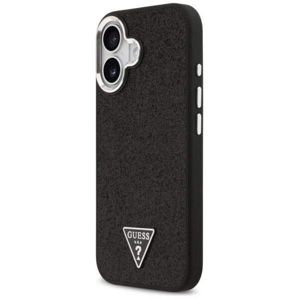 Guess Glitter Triangle Logo MagSafe Case for iPhone 17 - Blackeng