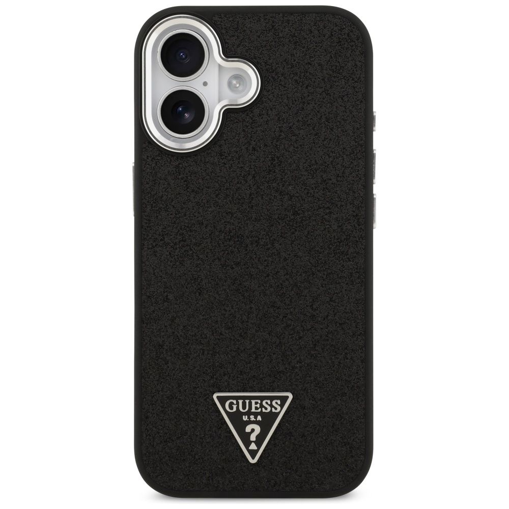 Guess Glitter Triangle Logo MagSafe Case for iPhone 17 - Blackeng