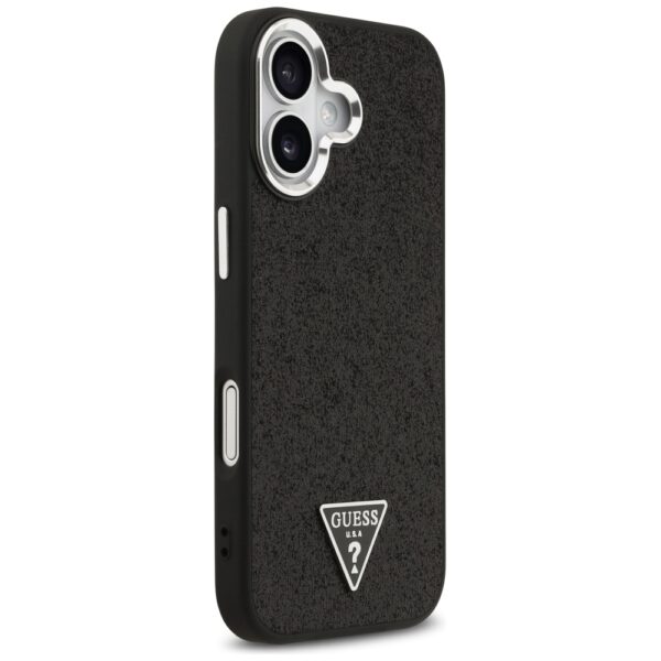 Guess Glitter Triangle Logo MagSafe Case for iPhone 17 - Blackeng