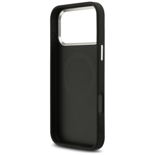 Guess Glitter Triangle Logo MagSafe Case for iPhone 17 Pro Max - Blackeng