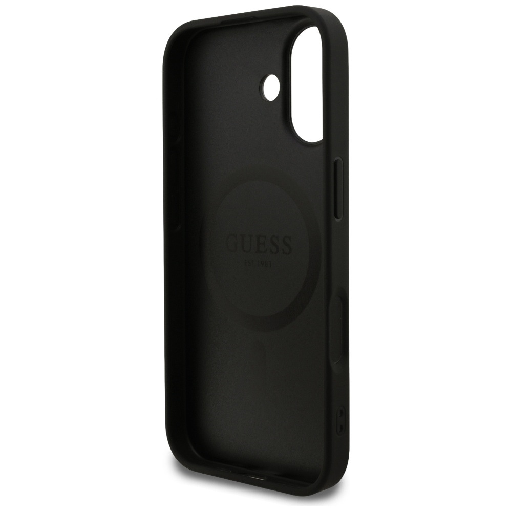 Guess Grained Ring MagSafe case for iPhone 17 - blackeng