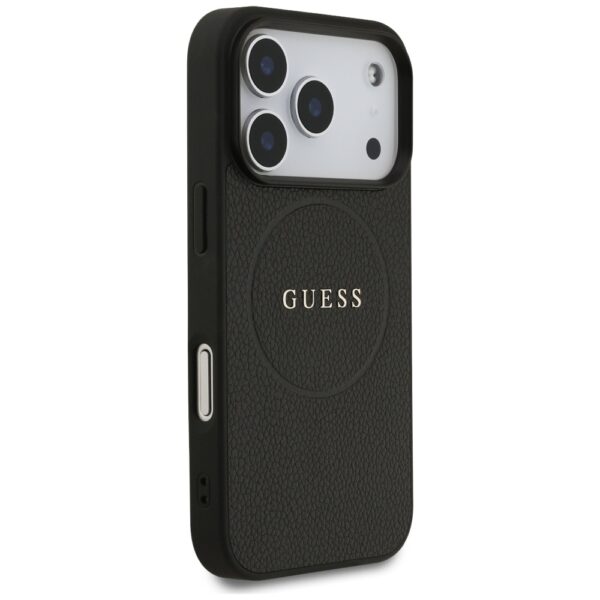 Guess Grained Ring MagSafe case for iPhone 17 Pro - blackeng