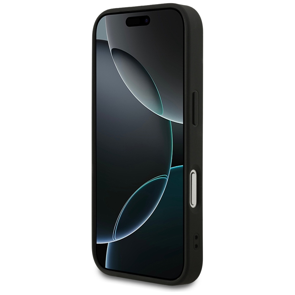 Guess Grained Ring MagSafe case for iPhone 17 Pro - blackeng